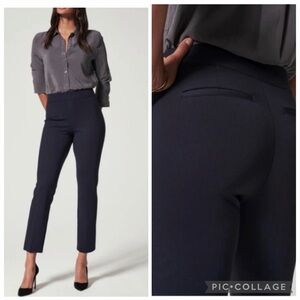 SPANX Ponte Comfort Waist Slim Straight Leg Pant Navy Size XL